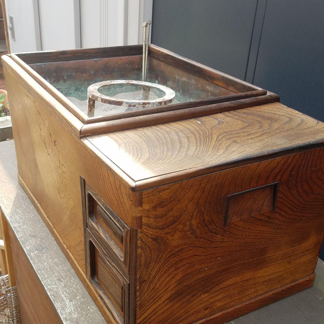 骨董品、火鉢、長火鉢木製