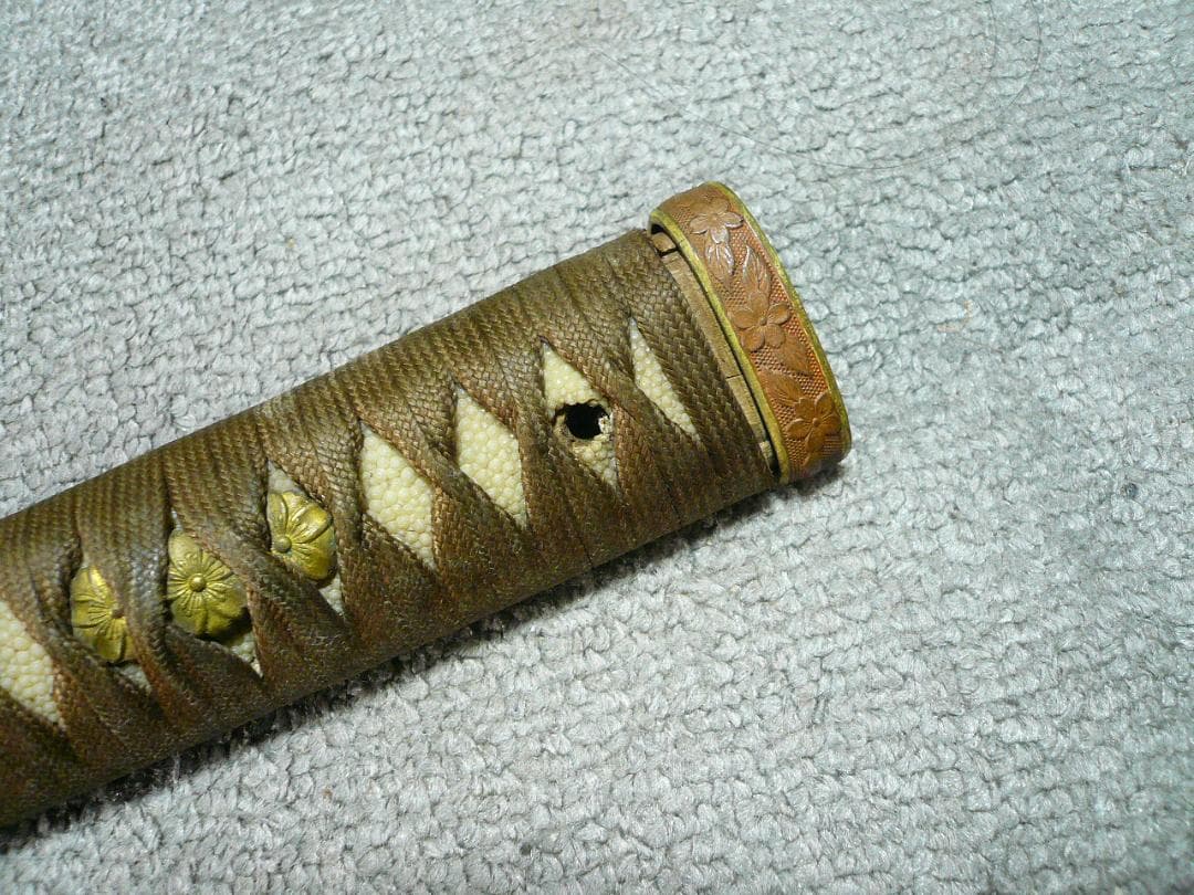 軍刀 柄 旧日本軍 刀装具 時代物 日本刀 士官 鮫皮 将校 儀礼刀 指揮刀