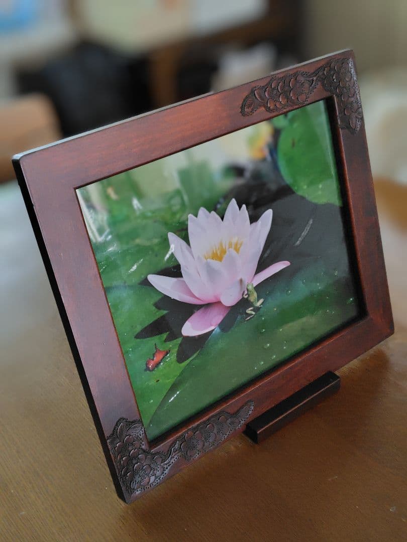 軽井沢彫大型木製フレーム 美しい桜柄彫刻　珍品　32✕37cm