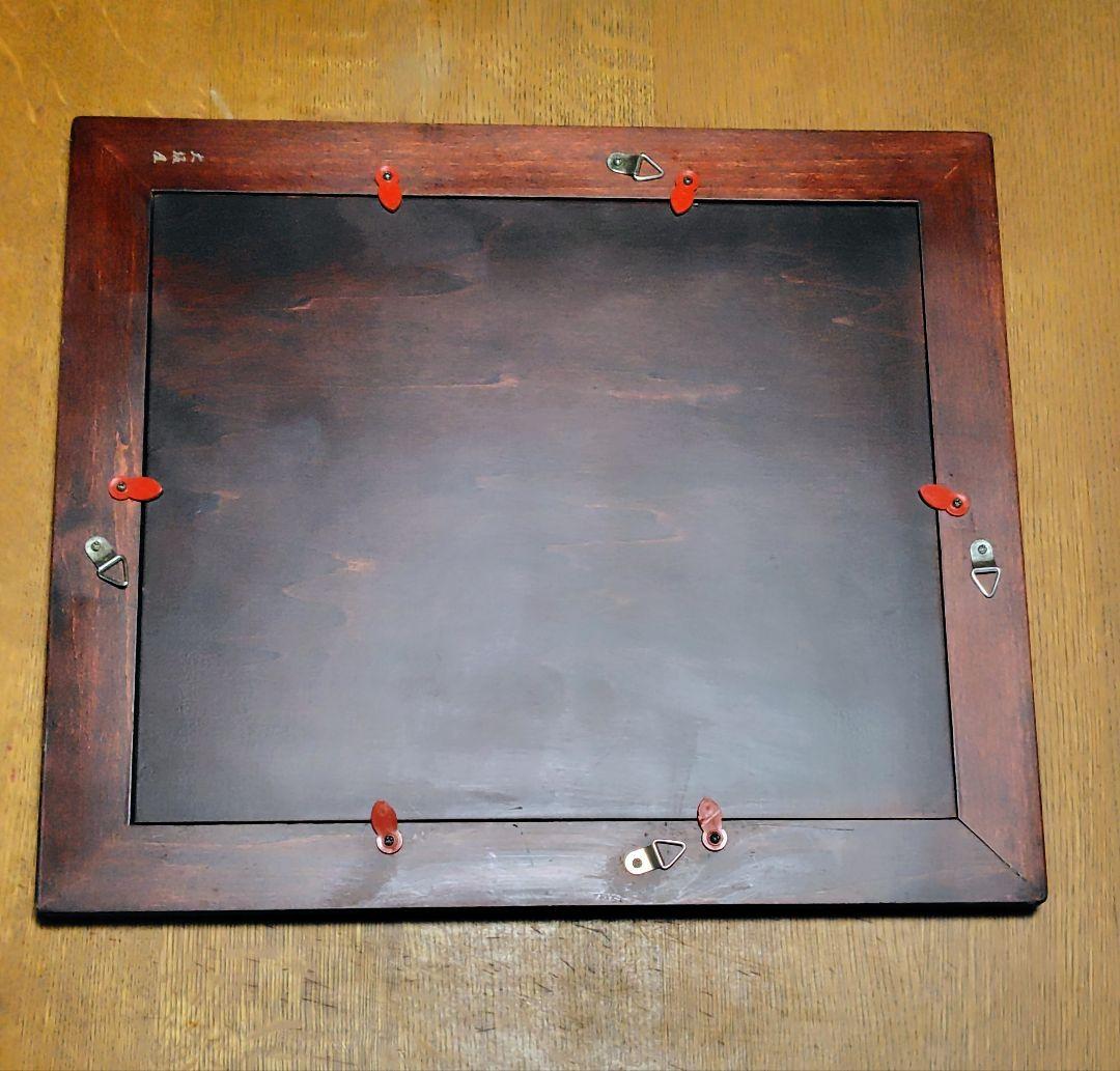 軽井沢彫大型木製フレーム 美しい桜柄彫刻　珍品　32✕37cm