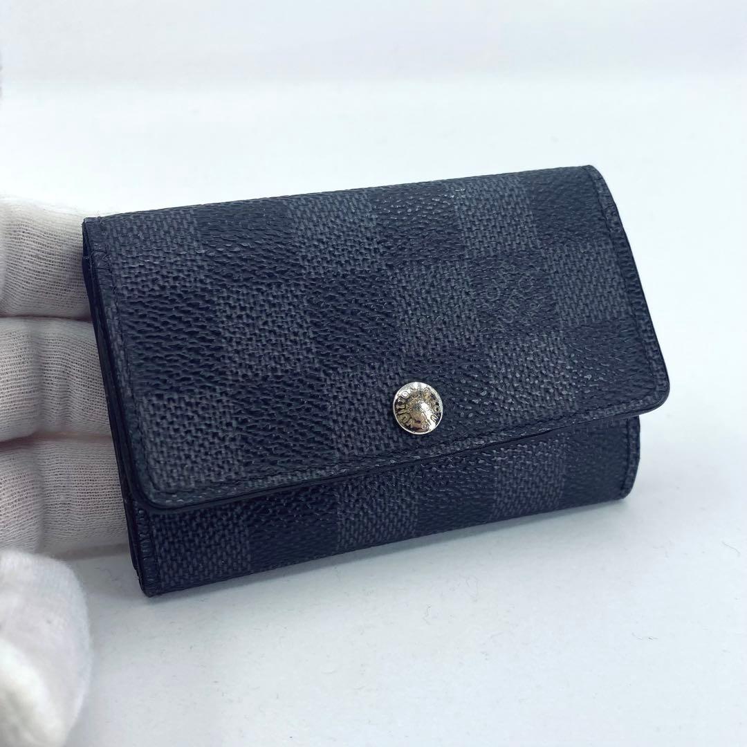 美品　ルイヴィトン ダミエ グラフィット ミュルティクレ6 キーケース6 連