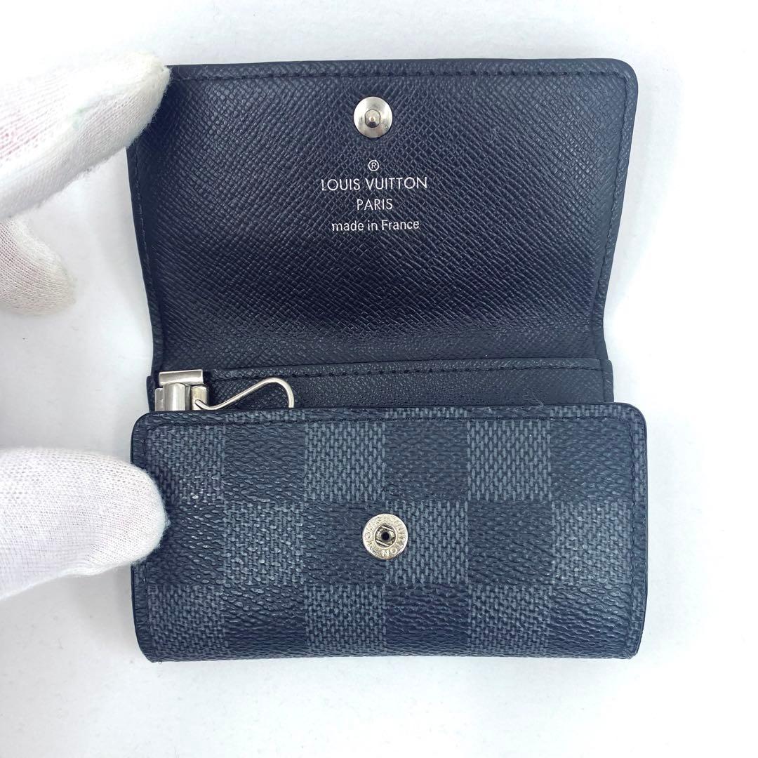 美品　ルイヴィトン ダミエ グラフィット ミュルティクレ6 キーケース6 連