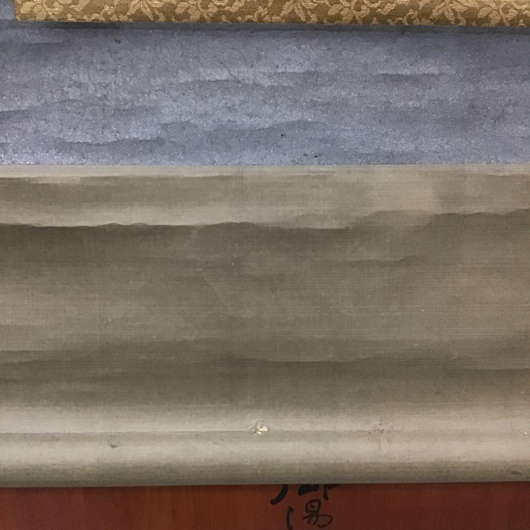 K掛軸　「養老の滝の図」　作者不明(署名と落款あり)　配送用桐箱　S210KJ