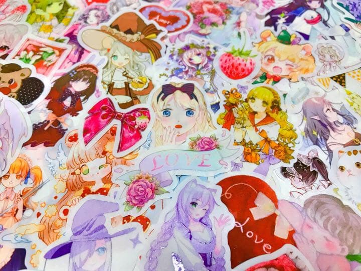 可愛いい❤️❤️人物マステフレークシール( ⸝⸝•ᴗ•⸝⸝ )162