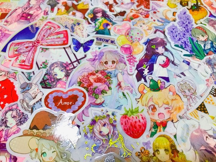 可愛いい❤️❤️人物マステフレークシール( ⸝⸝•ᴗ•⸝⸝ )162