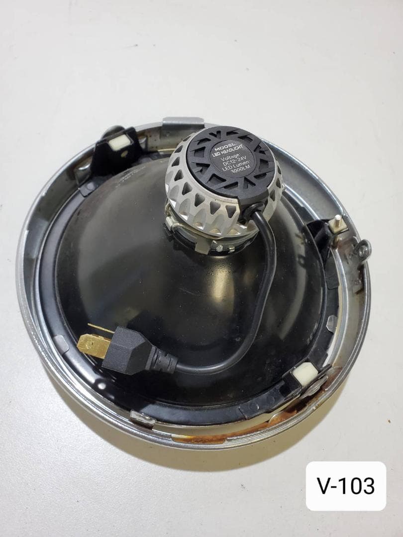 V-103.当時物 倉庫保管品180パイ ゼファー純正ヘッドライトセット LED