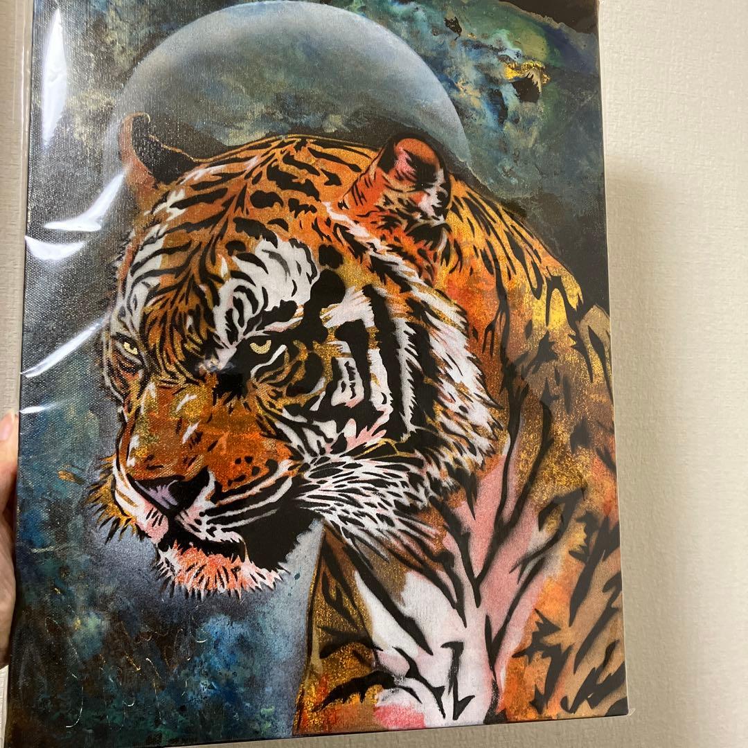 スプレーアートエデン　原画　トラ　F6 キャンバス