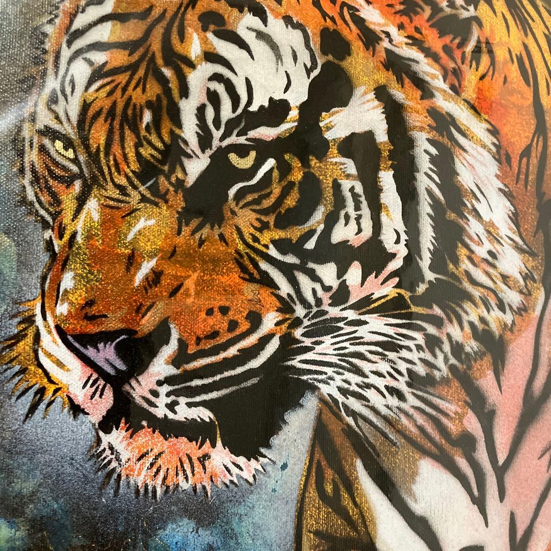 スプレーアートエデン　原画　トラ　F6 キャンバス