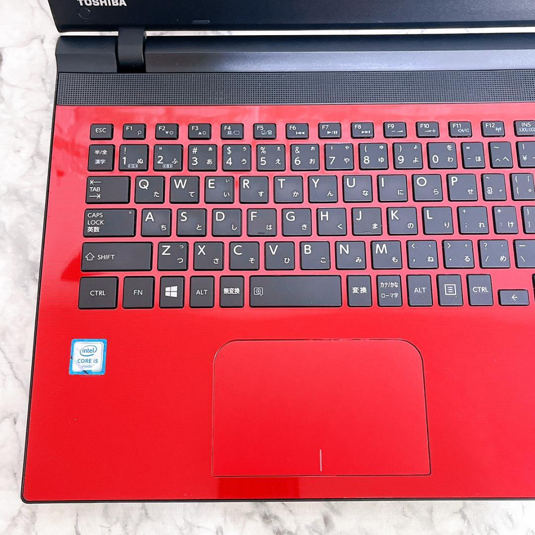 Windows11✨I5＆新品爆速SSD薄型ノートパソコン赤✨カメラ/オフィス付