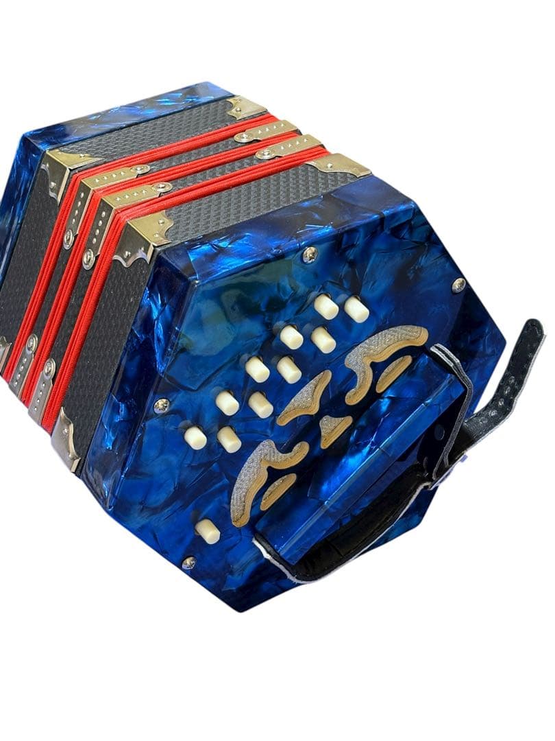 コンサーティーナ ロイヤルブルー 20ボタン 楽器 美品