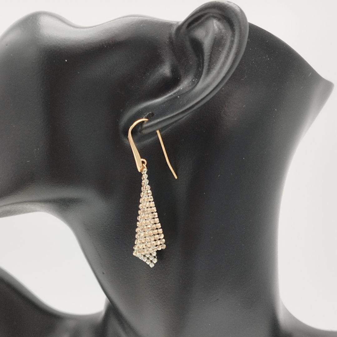 【美品】スワロフスキー　フィットスモールピアス　ゴールドカラー