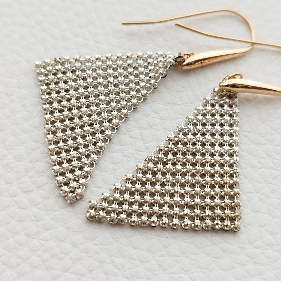 【美品】スワロフスキー　フィットスモールピアス　ゴールドカラー