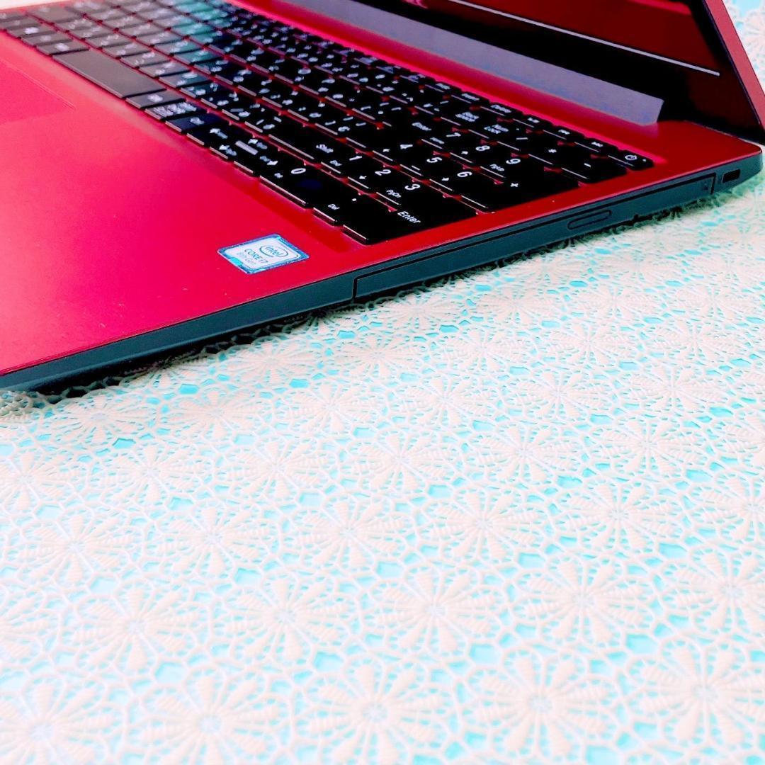 第8世代Corei7✨️薄型赤ノートパソコンWin11ブルーレイSSDカメラ1TB