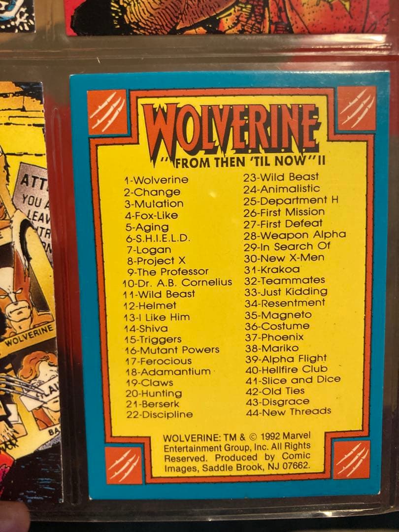 1992 ウルヴァリン \"FROM THEN 'TIL NOW\" II 全90種