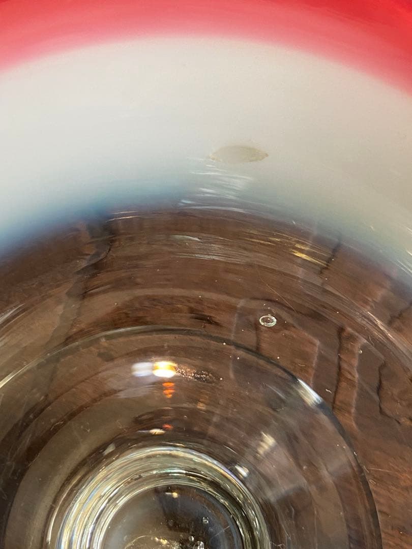 専用です。大正〜昭和初期　氷コップ　乳白色　赤と青　セット