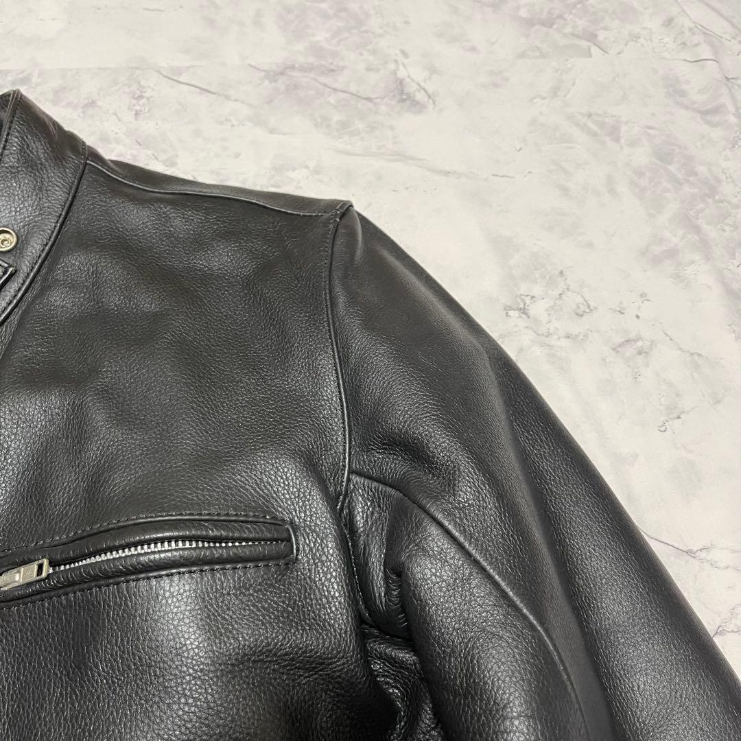 良品 FREEDOM 水牛革 レザー ジャケット シングル ライダース