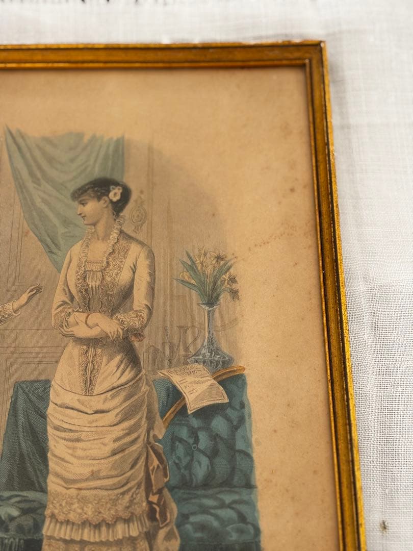 フランス　蚤の市　額　壁掛け　ブロカント