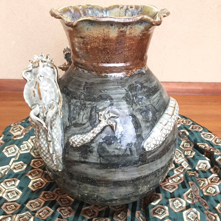 ヴィンテージ　大堀相馬焼　双龍　俊峰作　幻の逸品