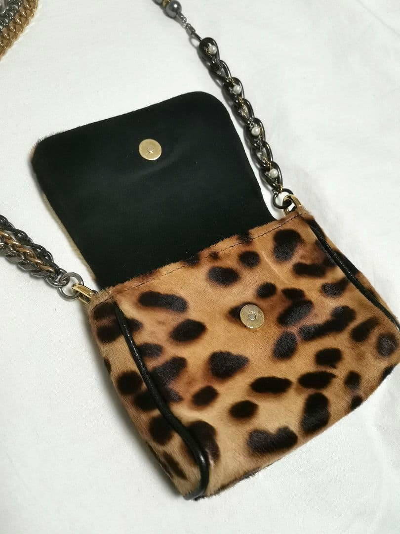 【美品】ドルチェアンドガッバーナ ショルダーバッグ ゴールドチェーン ブラック