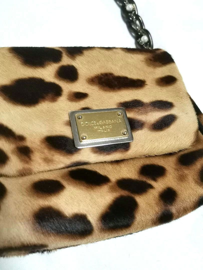 【美品】ドルチェアンドガッバーナ ショルダーバッグ ゴールドチェーン ブラック