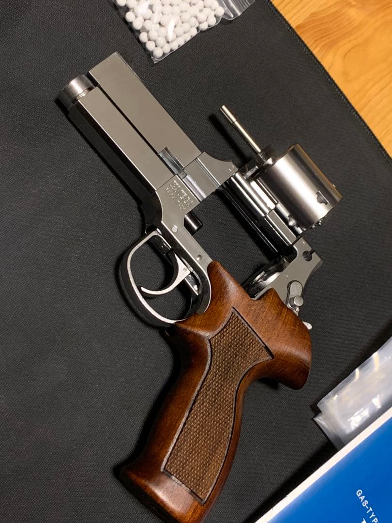 マルシン マテバ リボルバー 4インチ 木製グリップ シルバー