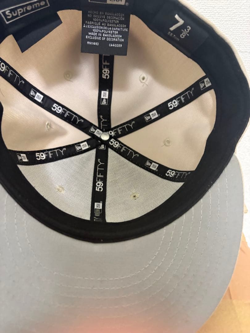 Supreme 59FIFTY ベージュキャップ 7 3/8