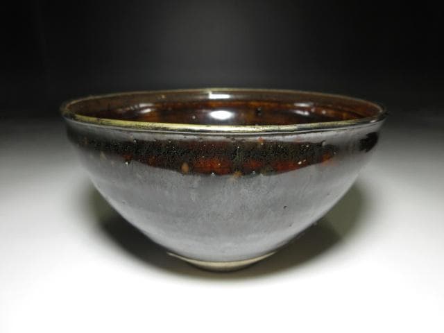 近代陶芸の祖 板谷波山 天目茶碗／共箱 共布 仕覆