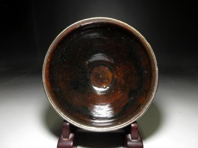 近代陶芸の祖 板谷波山 天目茶碗／共箱 共布 仕覆