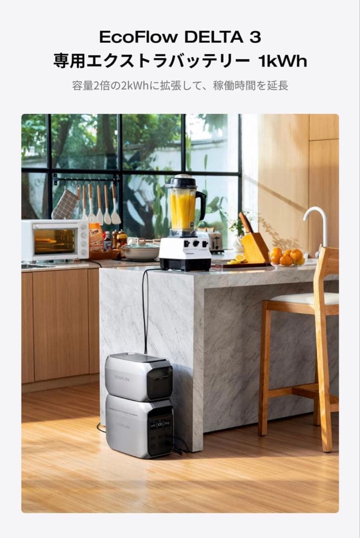 【新品未開封】EcoFlow DELTA 3 専用エクストラバッテリー