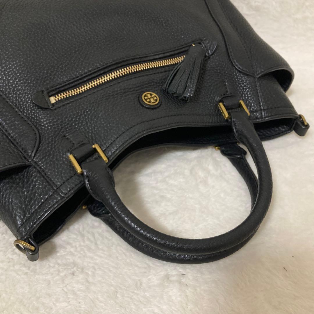 ■美品■2way トリーバーチ　ショルダーバッグ　黒　レザー　本革　タッセル