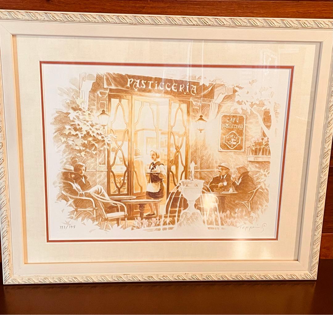 【証明書付】笹倉鉄平　「はちみつ色の微笑み」　シルクスクリーン　額縁入り