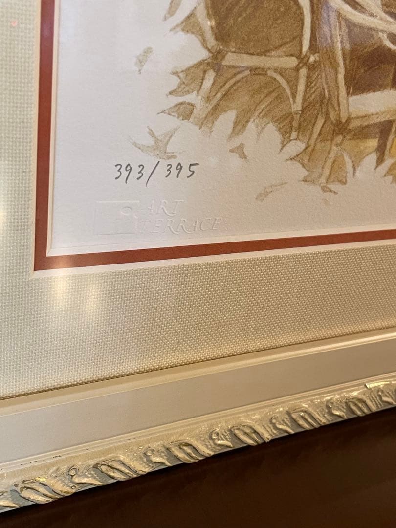 【証明書付】笹倉鉄平　「はちみつ色の微笑み」　シルクスクリーン　額縁入り