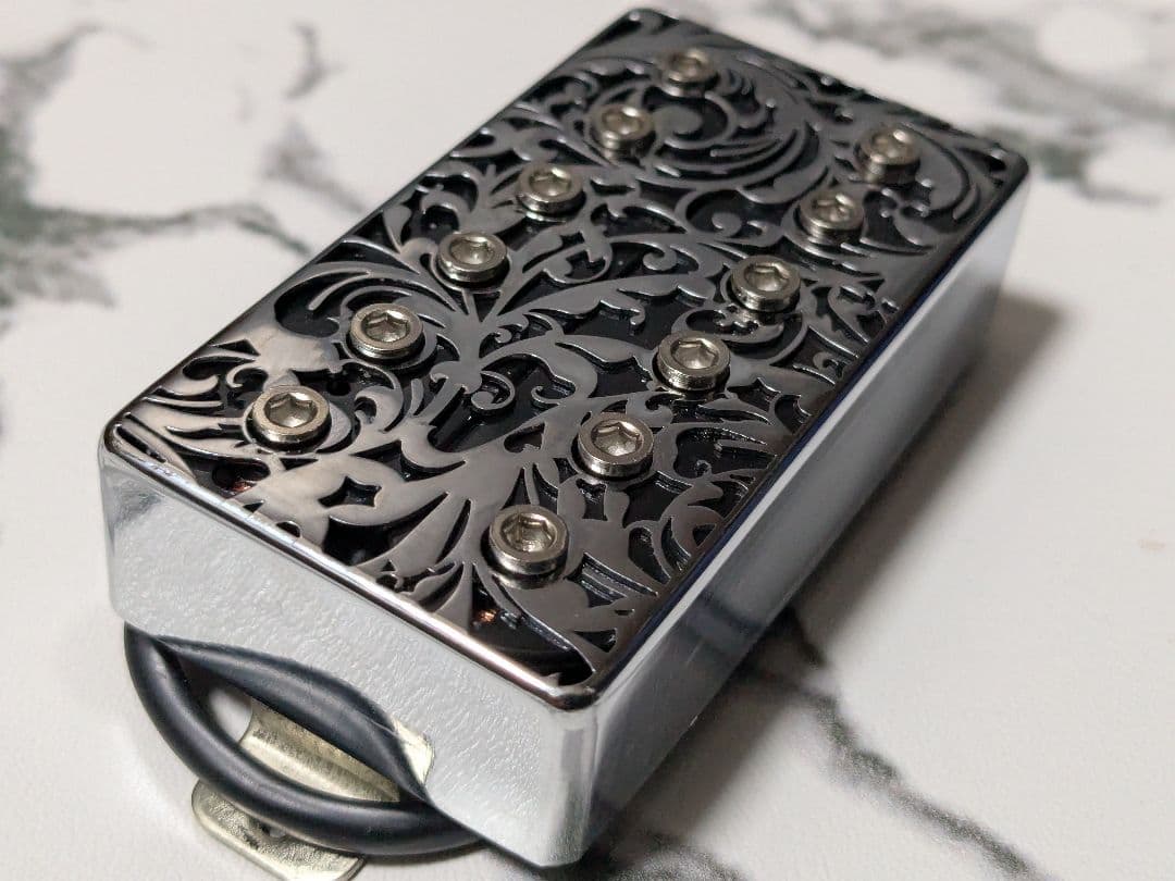 アルニコV 　白銅プレート　4芯　 ヘクサポールピース　装飾カバー　ハムバッカー