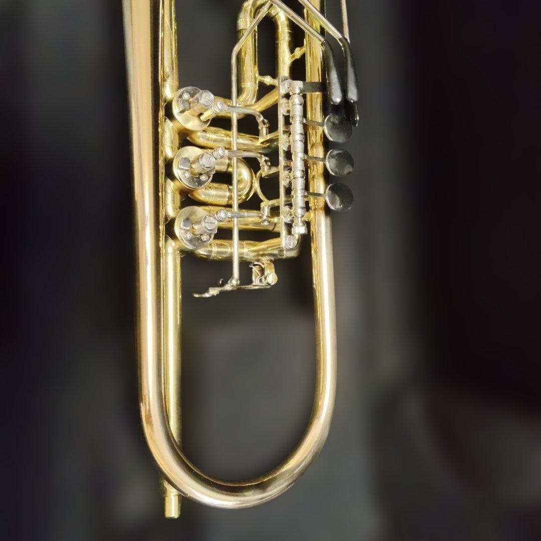 B管ロータリートランペット オクターブキー／トリガー付　※ブランドロゴ削り済