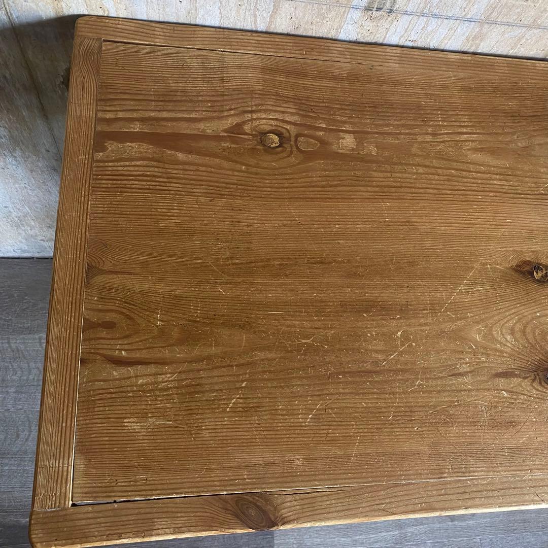 フランスヴィンテージ　鉄脚×古材 アンティークテーブル　カフェテーブル