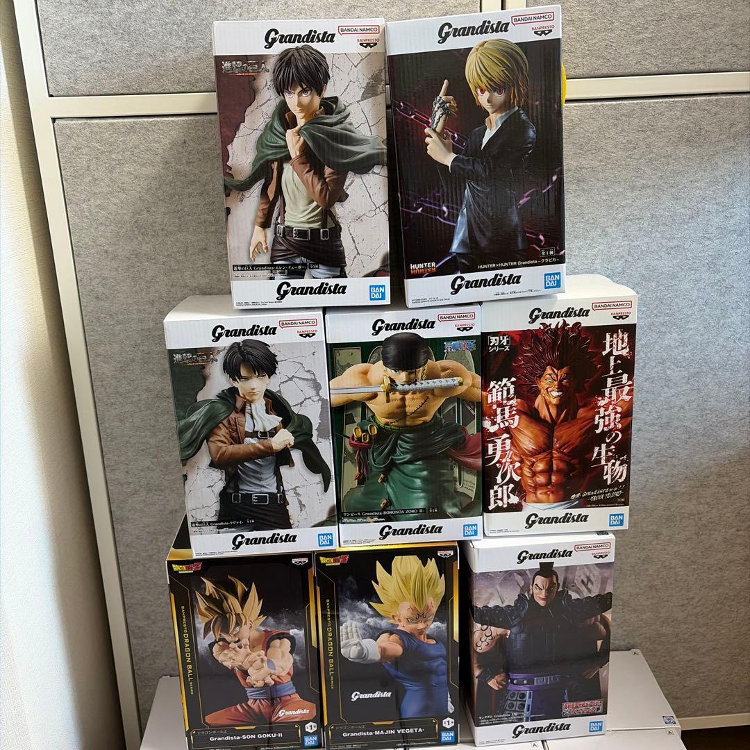 グランディスタ　8個セット　クラピカ　範馬勇次郎　ドラゴンボール　進撃の巨人