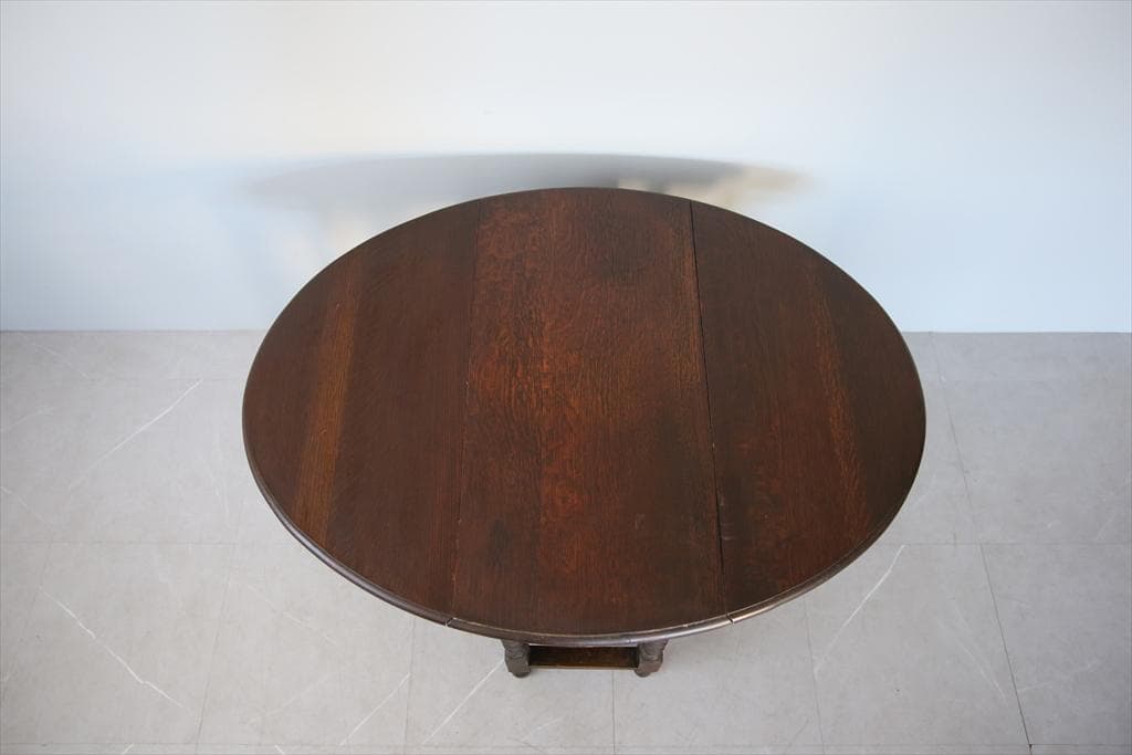 英国アンティーク木製ゲートレッグテーブル/ダイニング机バタフライ(91-245)