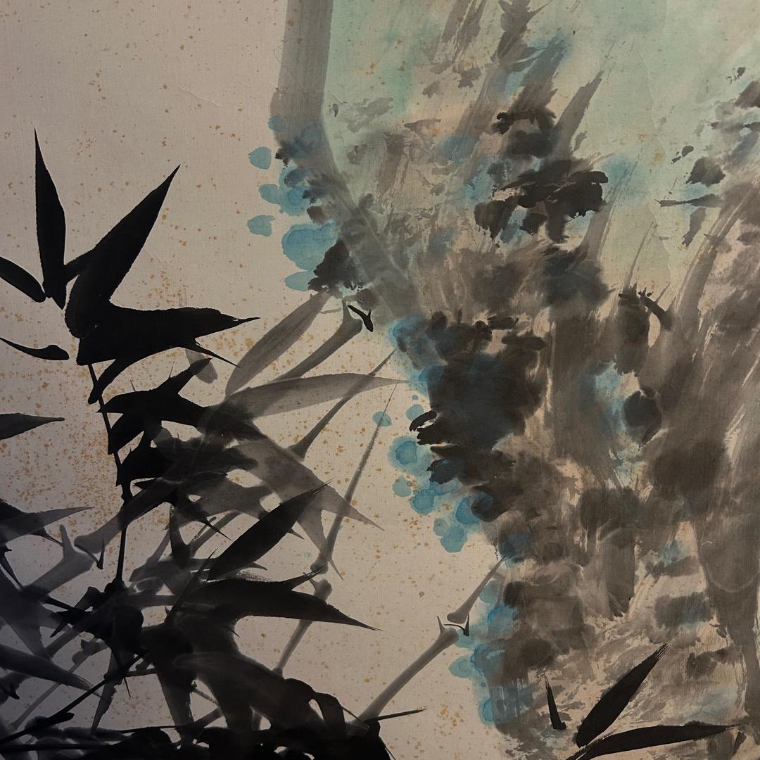 模写 唐逸 鶏図 掛軸 QS-6