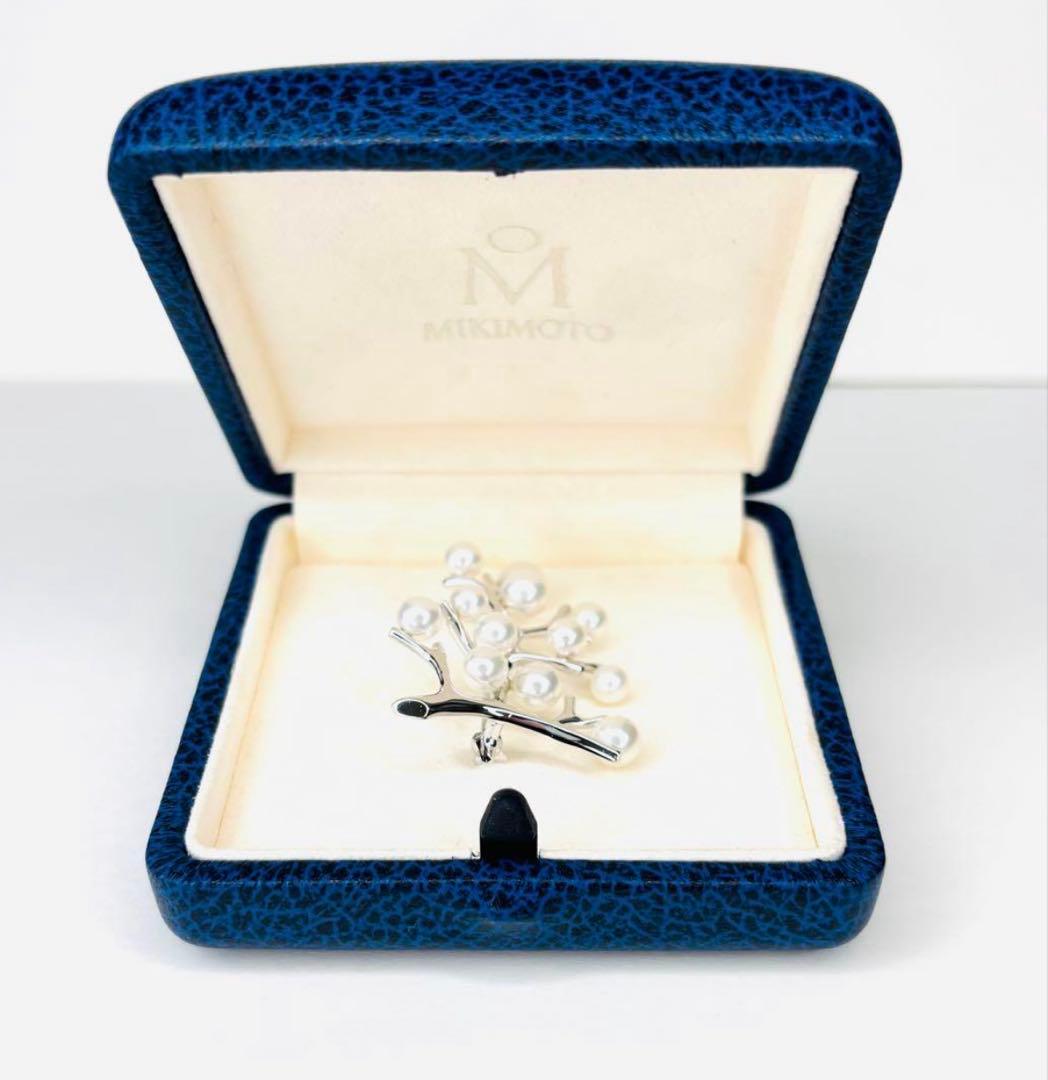 【極美品】 ミキモト 幸福の木 シルバー ラージサイズ ブローチ 箱付き