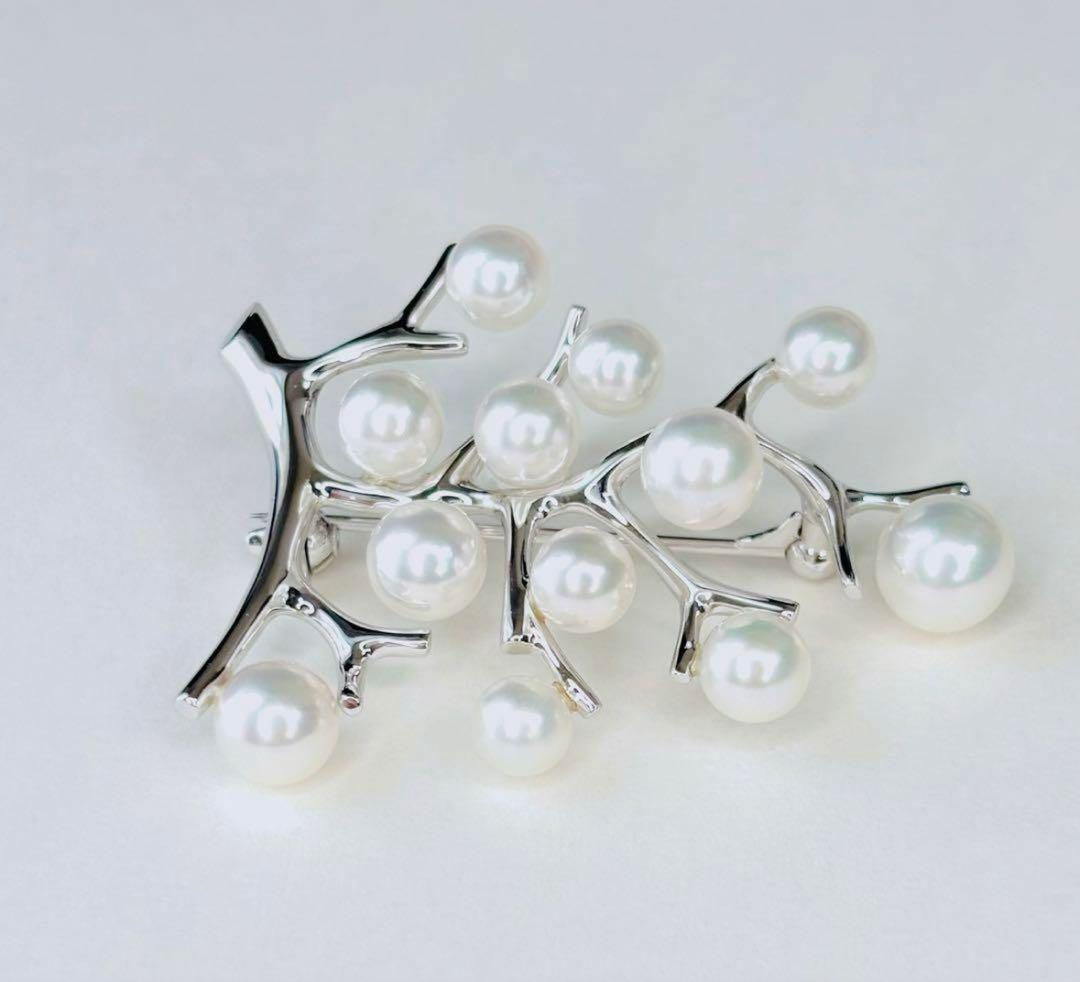 【極美品】 ミキモト 幸福の木 シルバー ラージサイズ ブローチ 箱付き