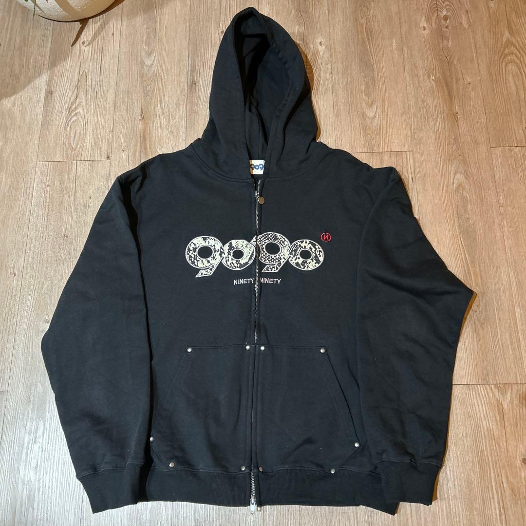 【即完】9090ジップパーカー　黒　L