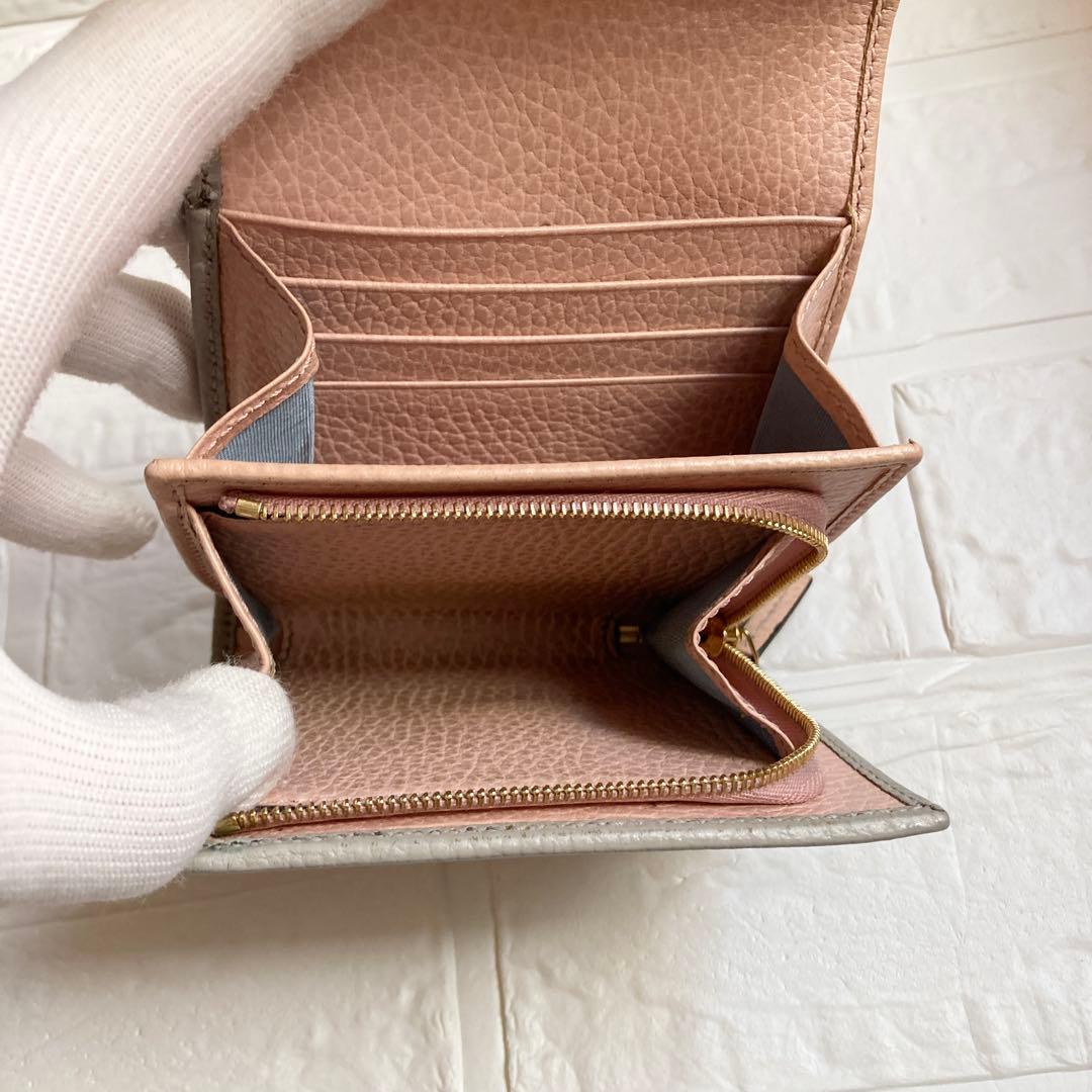GUCCI　グッチ　GGマーモント　レザー　二つ折り財布　d100160