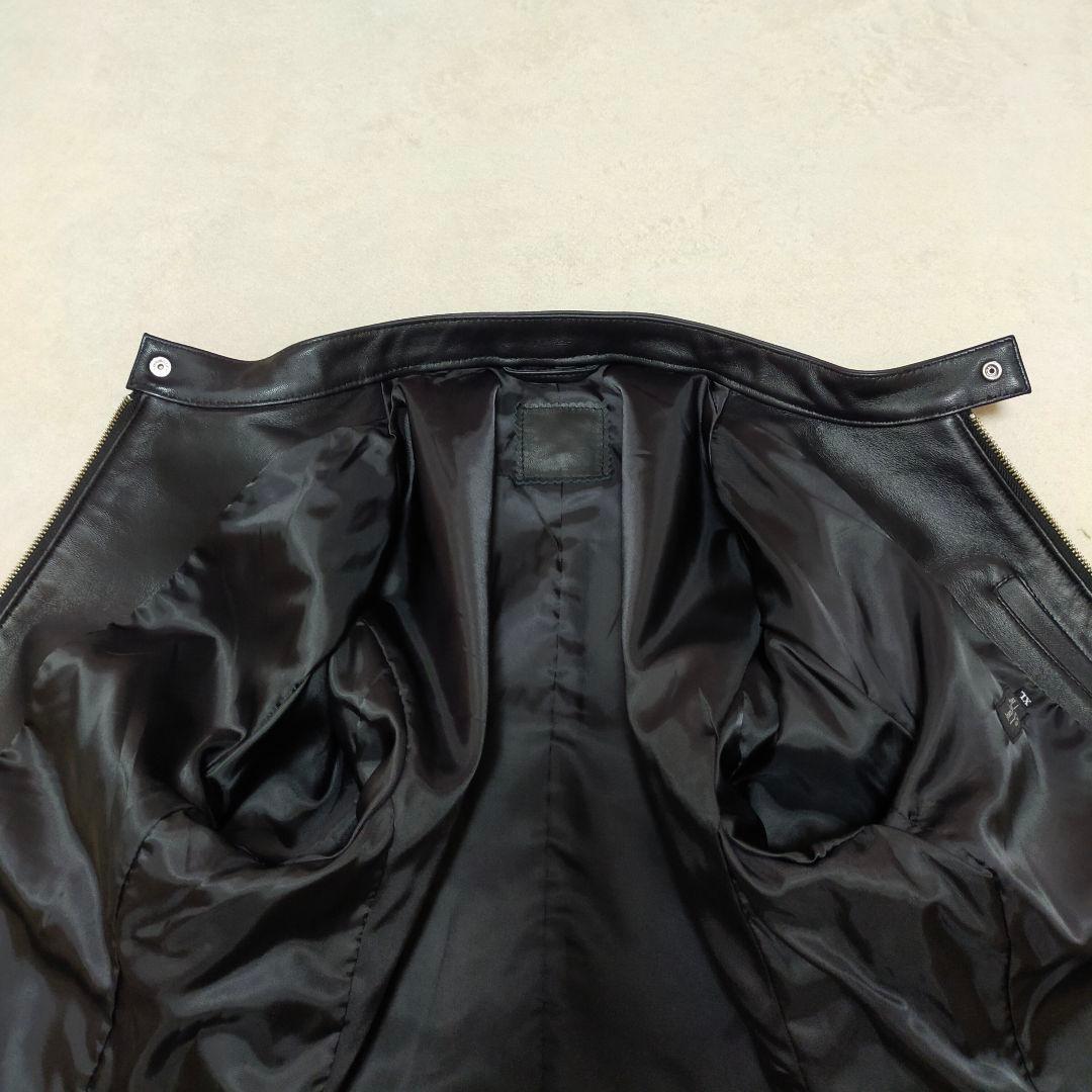 美品　XLサイズ　JEANS FACTORY　シングルライダースジャケット