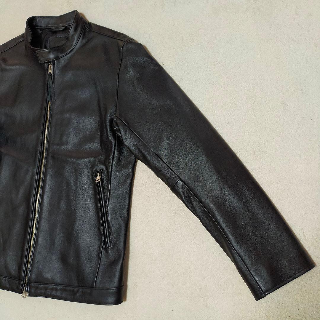 美品　XLサイズ　JEANS FACTORY　シングルライダースジャケット