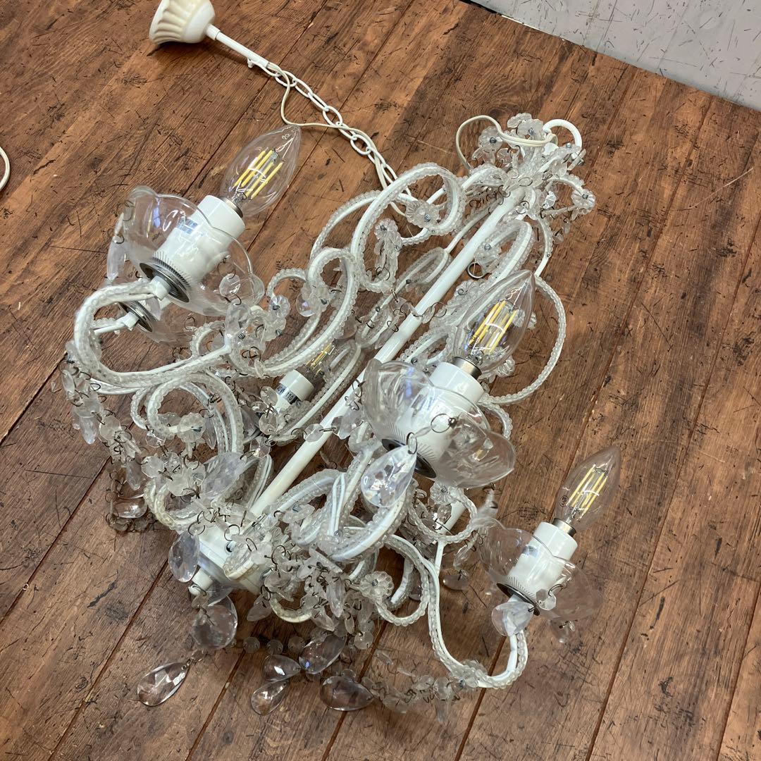 アンティーク ビーズ装飾 シャンデリア 天井照明 照明器具 リビングライト