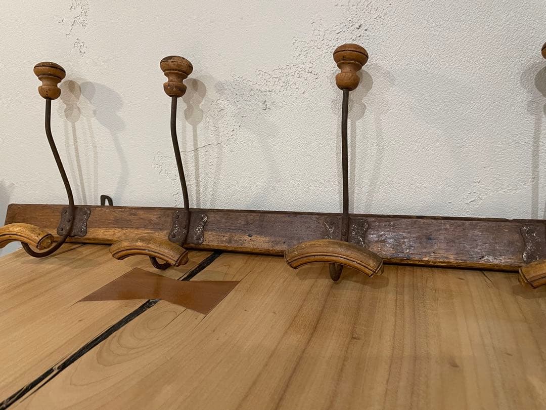 アンティーク 木製 壁掛け ウォールフック