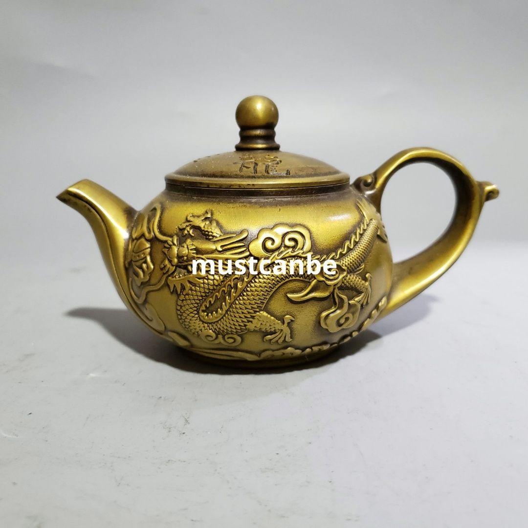 銅器 龍鳳壺 茶道具 煎茶器 工芸品 置物