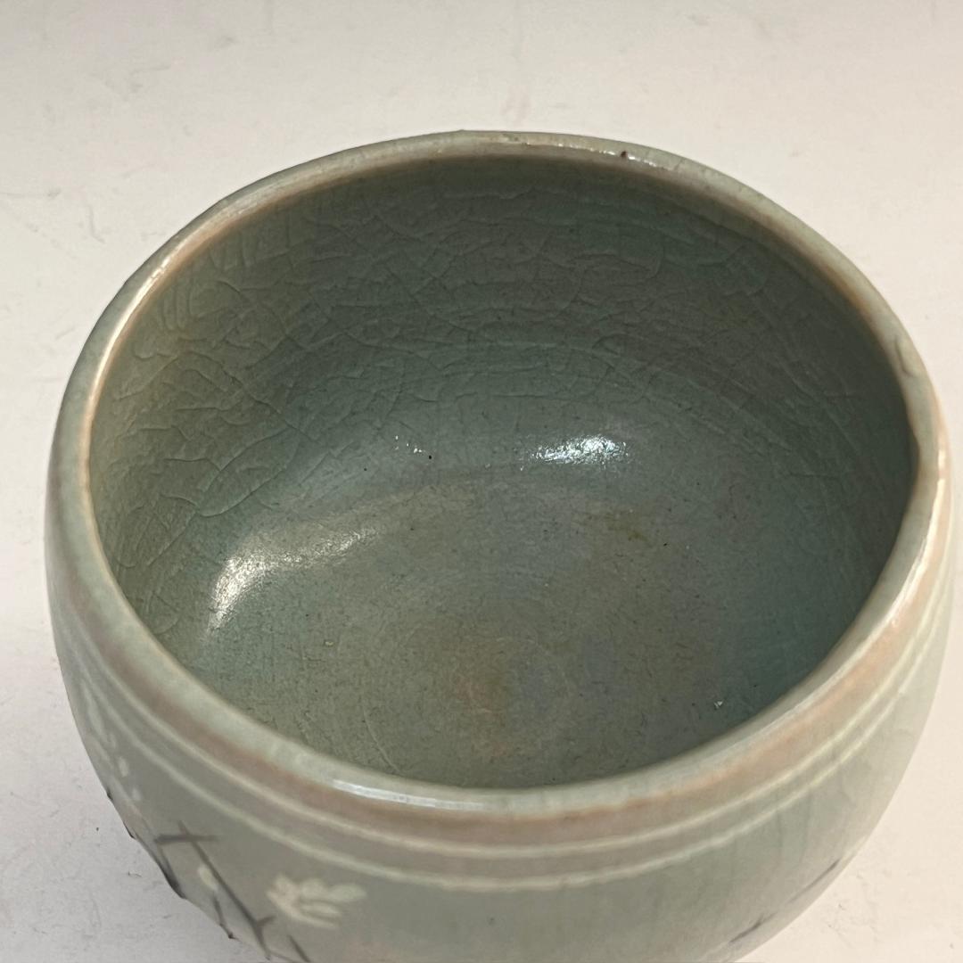 朝鮮美術 高麗青磁 鳥紋高足杯 盃 李朝 文房四宝 SN93