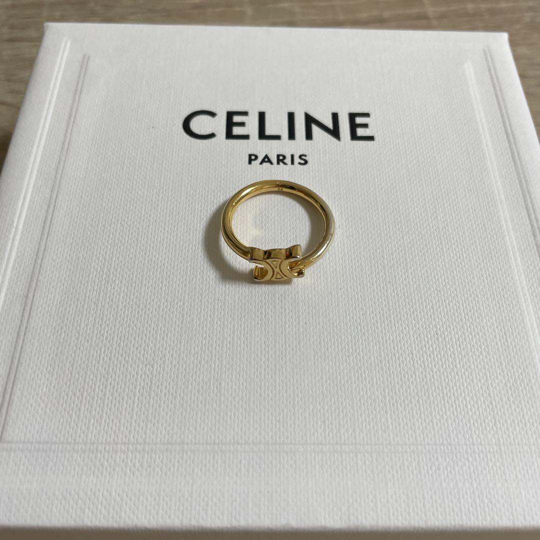 CELINE アシンメトリックリング　ゴールド