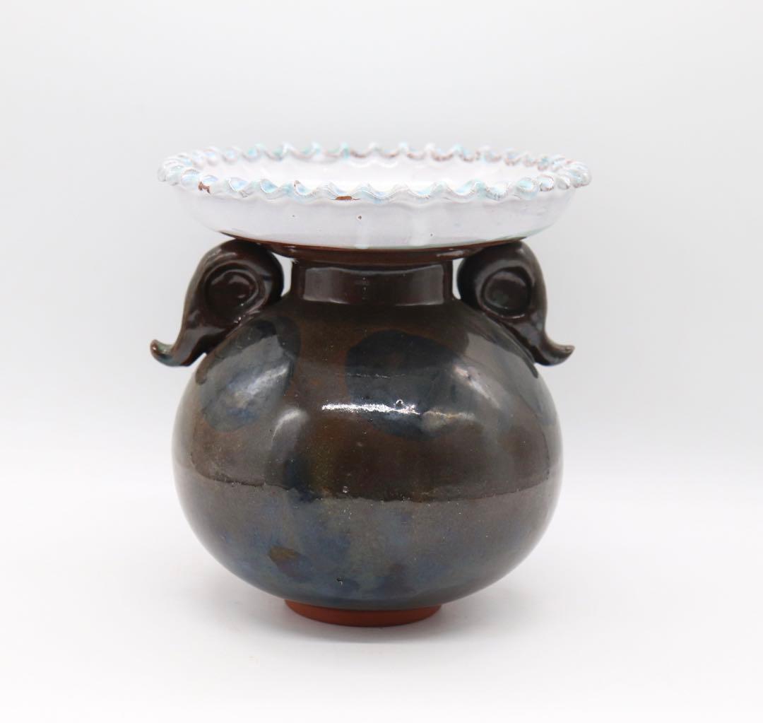 ツェプナー作　花入　名人作　送料込み0425